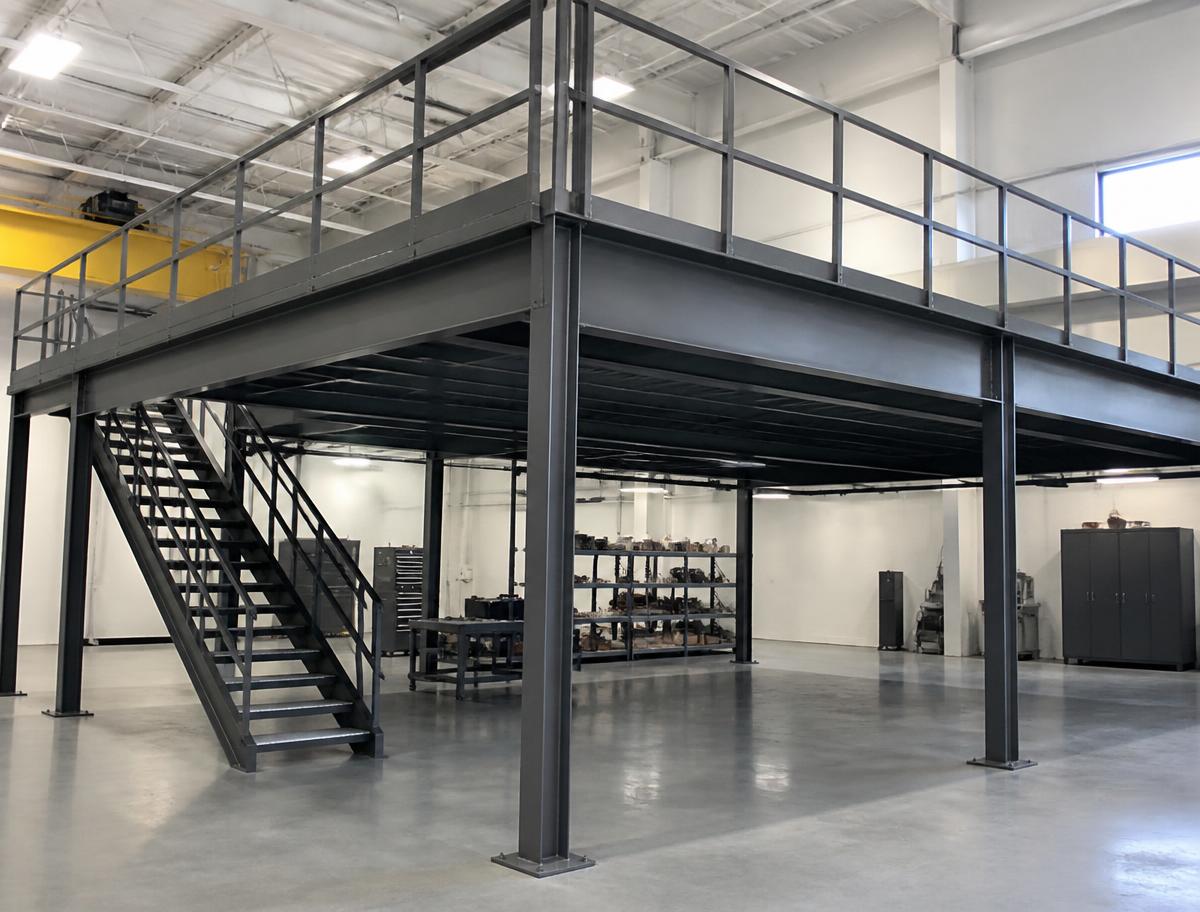 Altell industrial — Estructura i barana
